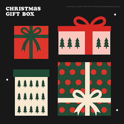 나무 디자인 기념일 리본 컬러 크리스마스 일러스트 포장 선물 장식 선물상자 쇼핑 상자 축제 기쁨 점 휴일 그림 연휴 창의성 국내일러스트 AI파일 식물 감정 이벤트 공휴일 파일형식 벡터