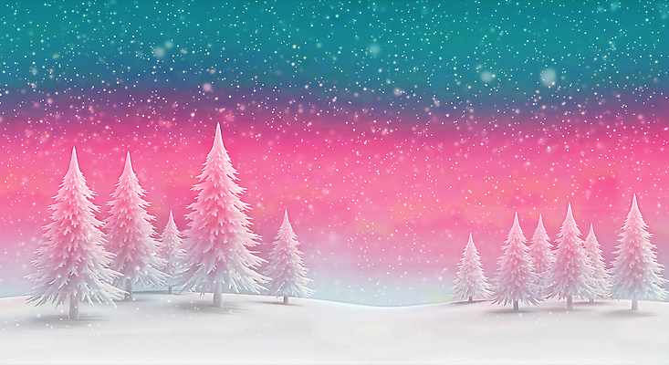 식물 계절 기념일 컬러 컨셉 겨울 눈_날씨 풍경 생태계 파일형식 나무 숲 분홍색 하늘 고요 자연 눈내림 평화 설경 조용 뷰티풀 날씨 세계 신비 국내일러스트 일러스트 JPG 백그라운드 크리스마스
