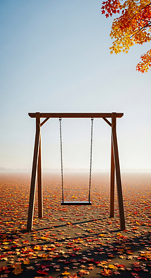 식물 공공시설 컬러 잎 놀이 태양 CG 생태계 파일형식 그네 단풍 나무 풍경 고요 자연 하늘 공원 놀이터 햇빛 빨간색 편집실사 편집이미지 JPG