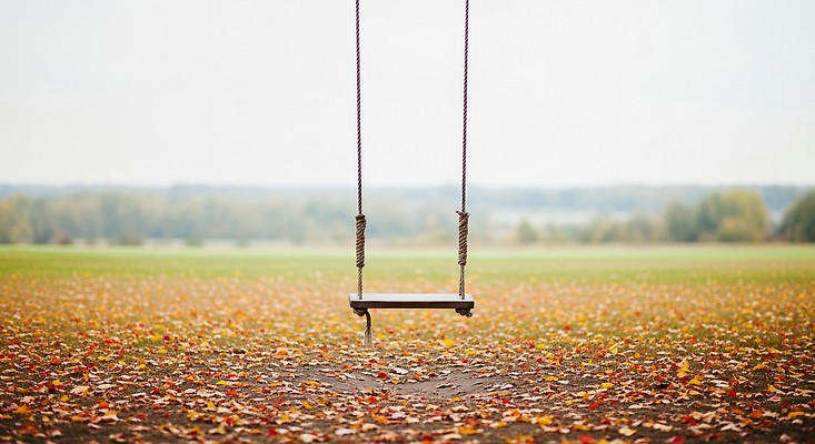 감정 잎 사람 야외활동 CG 생태계 파일형식 그네 낙엽 초원 풍경 고독 자연 놀이 시간 고요 힐링 소풍 어린이 편집실사 편집이미지 JPG