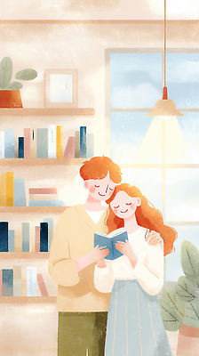 교육 감정 컨셉 창문 관계 말하기 내부 라이프 생활 태양 상점 감각 파일형식 사랑 책 커플 햇빛 독서 일상 따뜻함 행복 실내 라이프스타일 로맨틱 창가 감성 편안함 대화 문화 일러스트 국내일러스트 JPG 도서관 서점
