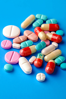 컬러 컨셉 의학 약 CG 파일형식 알약 건강 모양 흩어짐 파란색 스틸 치료 예방 약국 편집실사 JPG 편집이미지