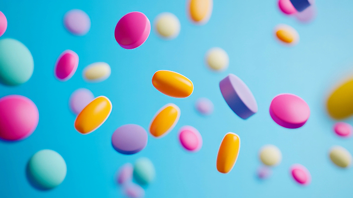 감정 컬러 디저트 약 CG 파일형식 사탕 하늘 공중 백그라운드 밝음 즐거움 과자 파란색 분홍색 노란색 보라색 청록색 편집실사 JPG 편집이미지 알약