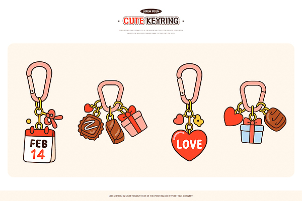 모양 감정 컨셉 관계 데이이벤트 디저트 이벤트 컬러풀 파일형식 벡터 키링 발렌타인데이 사랑 기념일 초콜릿 선물 디자인 귀여움 알록달록 하트 아이템 장식 장신구 커플 기념 화석 매력적 AI파일 국내일러스트 일러스트