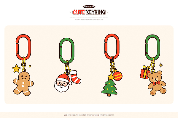 계절 기념일 컬러 컨셉 크리스마스 사람 이벤트 파일형식 벡터 키링 산타클로스 크리스마스트리 장식 선물 휴일 파티 오브젝트 세트 장난감 장신구 어린이 성인 컬러풀 크리스마스장식 겨울 AI파일 국내일러스트 일러스트 귀여움