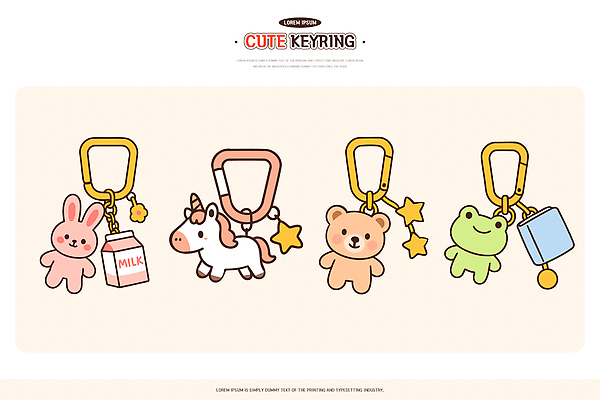 동물 컨셉 포유류 양서류 전자제품 반려동물 아기용품 파일형식 벡터 키링 장식 캐릭터 귀여움 디자인 아이템 컬러 유니콘 토끼 곰 개구리 젖병 스타 핸드폰 장신구 패션 유행 수집 AI파일 국내일러스트 일러스트