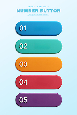 모양 PSD 편집이미지 디자인 컬러 버튼 그래픽 숫자 체험 배열 모던 인터페이스 사용자 편집3D 문자 컨셉 3D 파일형식