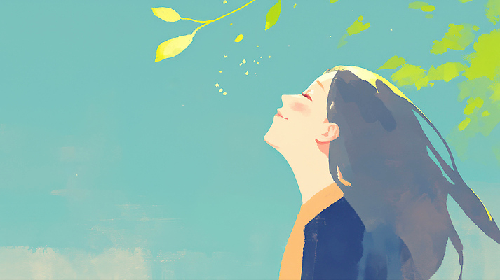 식물 계절 감정 컨셉 표정 사람 라이프 감각 생태계 파일형식 자연 여자 미소 잎 행복 호흡 여름 평화 일상 그림 색감 나무 편안함 자유 뷰티풀 상상 창의력 JPG 일러스트 국내일러스트