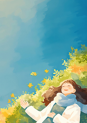식물 잡화 계절 감정 표정 사람 라이프 야외활동 생태계 파일형식 여자 하늘 자연 행복 꽃 잔디 소풍 오후 일상 풍경 봄 웃음 여유 외출 즐거움 목도리 JPG 일러스트 국내일러스트