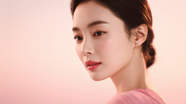 JPG 모델 편집이미지 헤어스타일 여자 감정 분홍색 포즈 백그라운드 조명 미소 사람 뷰티 촬영 매력적 우아함 피부 의료성형뷰티 편집실사 컬러 컨셉 표정 신체부위 CG 파일형식