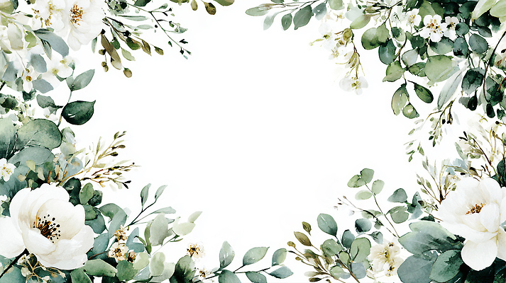 식물 컬러 컨셉 감각 생태계 파일형식 꽃 잎 백그라운드 장식 디자인 편안함 화사함 자연 초록색 흰색 조화 공간 공백 뷰티풀 감성 프레임 국내일러스트 일러스트 JPG