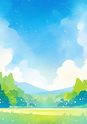 자연요소 계절 컬러 컨셉 라이프 그림 생태계 파일형식 자연 풍경 하늘 산 초원 파란색 평화 뷰티풀 조화 여름 식물 풍경화 여행 일상 균형 생명 국내일러스트 일러스트 JPG 구름