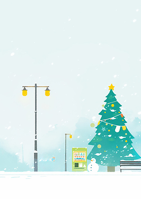 식물 계절 공공시설 기념일 컨셉 크리스마스 겨울 풍경 조형물 기념물 파일형식 눈사람 크리스마스트리 거리 가로등 장식 평화 신비 공원 겨울풍경 나무 동상 도시 국내일러스트 일러스트 JPG