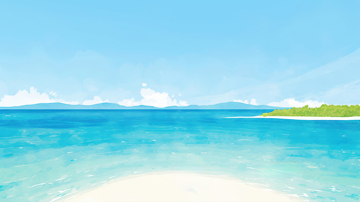 자연요소 계절 바다 컬러 컨셉 모션 날씨 노을 수중식물 생태계 파일형식 하늘 섬 해변 풍경 산호초 자연 평화 걷기 휴식 여행 일출 일몰 파란색 여름 바람 파도 국내일러스트 일러스트 JPG
