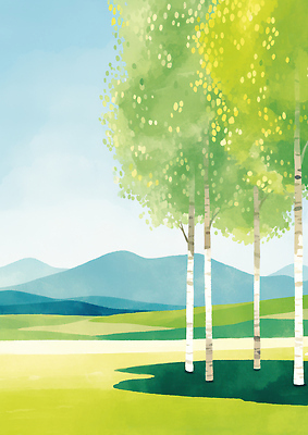 식물 계절 컬러 컨셉 날씨 태양 감각 생태계 파일형식 자연 풍경 나무 산 하늘 언덕 평화 파란색 초록색 맑음 여름 햇빛 조용 숲 환경 생명 뷰티풀 발코니 부드러움 국내일러스트 일러스트 JPG