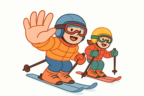 어린이 스포츠 생각 겨울 일러스트 놀이 스키 겨울스포츠 스키장 산 친구 추위 인사 즐거움 폴 국내일러스트 AI파일 계절 감정 관계 사람 예절 스키용품 파일형식 벡터
