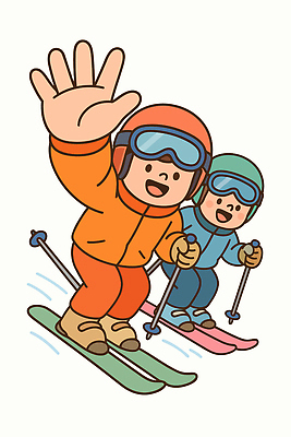 행복 스포츠 겨울 일러스트 가족 놀이 스키 산 풍경 소년 친구 즐거움 외출 썰매 손인사 스키장비 액티비티 국내일러스트 AI파일 계절 남자 감정 어린이 스포츠용품 관계 겨울스포츠 인사 파일형식 벡터