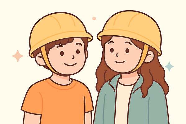 교육 감정 컨셉 관계 표정 사람 라이프 헬멧 안전장비 파일형식 벡터 어린이 안전모 웃음 친구 모션 즐거움 안전 놀이 외출 학교 협력 보호 기쁨 머리보호 행복 장난 상호작용 상상력 일상 일러스트 국내일러스트 AI파일