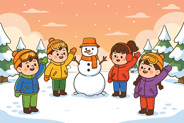 나무 행복 어린이 컬러 장갑 겨울 일러스트 자연 눈사람 놀이 산 이야기 풍경 친구 스카프 산책 즐거움 국내일러스트 AI파일 식물 잡화 계절 감정 관계 휴식 사람 목도리 생태계 파일형식 벡터