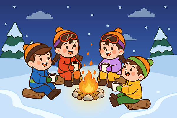 나무 행복 겨울 일러스트 가족 모션 자연 놀이 겨울스포츠 야외 친구 코트 시간 숲 모닥불 스웨터 따뜻한음료 국내일러스트 AI파일 식물 계절 감정 음료 스포츠 상의 관계 불 외투 생태계 파일형식 벡터