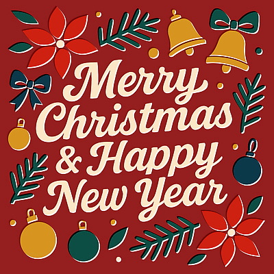 디자인 꽃 컬러 크리스마스 겨울 일러스트 나뭇잎 새해 기념 선물 이벤트 장식 파티 종 축하 메시지 분위기 레터링 국내일러스트 AI파일 식물 계절 기념일 컨셉 잎 파일형식 벡터