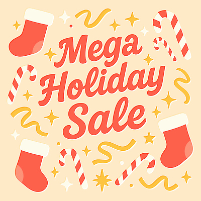 기념일 크리스마스 겨울 일러스트 선물 장식 쇼핑 파티 세일 상점 축제 기쁨 소비 고객 즐거움 산타양말 레터링 국내일러스트 AI파일 계절 감정 이벤트 파일형식 벡터