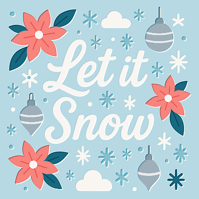 디자인 계절 꽃 행복 감정 별 상징 컬러 백그라운드 크리스마스 겨울 패턴 일러스트 따뜻함 장식 축제 기쁨 뷰티풀 레터링 국내일러스트 AI파일 자연요소 식물 기념일 무늬 파일형식 벡터