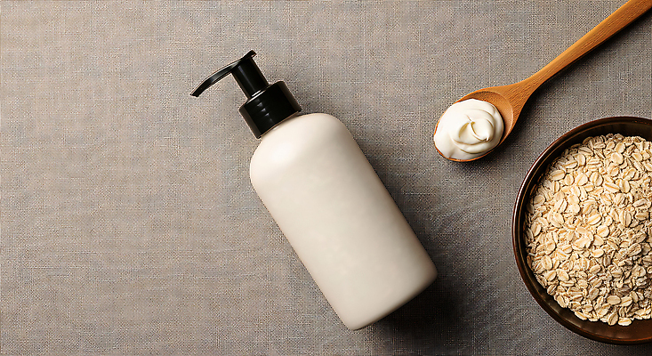 식기 컬러 수저 신체부위 뷰티 CG 생태계 파일형식 귀리 오트밀 크림 스킨케어 상품 배열 갈색 숟가락 그릇 재료 화장품 자연 피부 건강 관리 편집이미지 편집실사 JPG 보습 피부관리