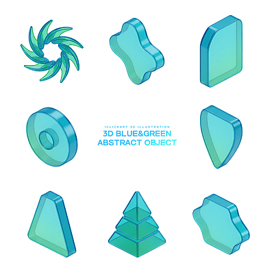 모양 PSD 편집이미지 디자인 예술 추상 그래픽 초록색 파란색 3D 배열 오브젝트 기하학 스타일 편집3D 컬러 무늬 디지털합성 파일형식