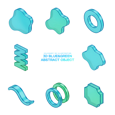 모양 PSD 편집이미지 디자인 예술 컬러 추상 기술 그래픽 초록색 파란색 3D 조합 창작 편집3D 무늬 디지털합성 파일형식