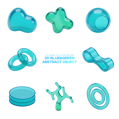 모양 도형 PSD 편집이미지 디자인 예술 컬러 곡선 추상 그래픽 초록색 파란색 3D 디지털 장면 편집3D 선 무늬 디지털합성 파일형식