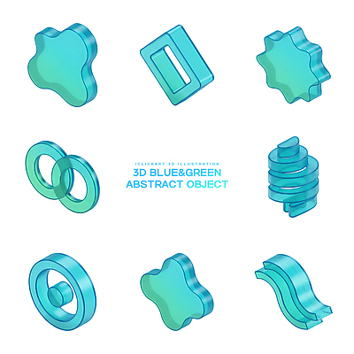 모양 PSD 편집이미지 디자인 예술 컬러 추상 그래픽 초록색 파란색 3D 투명 배열 오브젝트 창의성 편집3D 무늬 디지털합성 파일형식