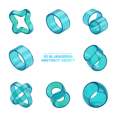 모양 PSD 편집이미지 디자인 예술 컬러 곡선 추상 3D 배열 오브젝트 청록색 창의성 편집3D 선 무늬 디지털합성 파일형식