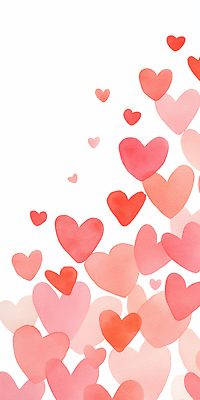 모양 감정 컬러 컨셉 무늬 감각 파일형식 하트 사랑 디자인 백그라운드 예술 부드러움 뷰티풀 장식 표현 크기 감성 모던 귀여움 색감 추상 일러스트 국내일러스트 JPG 수채화 분홍색