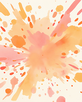 컬러 무늬 파일형식 효과 수채화 백그라운드 추상 분출 디자인 예술 주황색 분홍색 폭발 혼합 조화 붓 비율 질감 그림 창조 감정 일러스트 국내일러스트 JPG 번짐