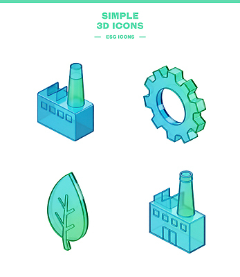 식물 아이콘 공업 디지털합성 경영 파일형식 ESG 3D 디자인 공장 기어 잎 환경 그래픽 벡터 산업 창의성 PSD 3D아이콘