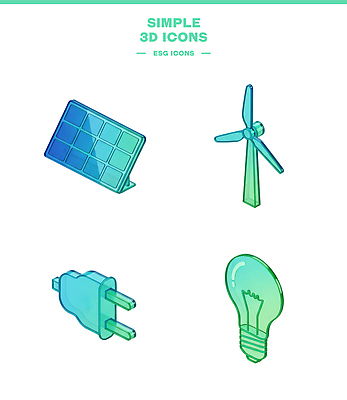 아이콘 컨셉 날씨 환경 에너지 변화 그린에너지 경영 파일형식 태양에너지 풍력에너지 전기에너지 전구 기술 에코 재생에너지 친환경 기후변화 발전 PSD ESG 3D아이콘