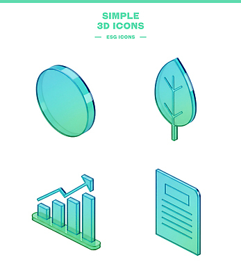 도형 아이콘 잎 디지털합성 경영 파일형식 ESG 3D 디자인 그래픽 원형 나뭇잎 그래프 문서 색감 투명 모던 심플 환경 PSD 3D아이콘