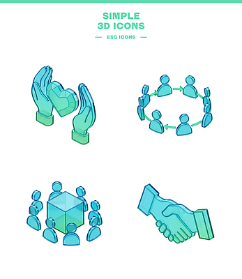 아이콘 컨셉 비즈니스 신체부위 디지털합성 경영 파일형식 ESG 3D 공동체 협력 손 사람 디자인 가치 환경 책임감 회사 PSD 3D아이콘