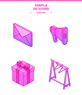 아이콘 디지털합성 홍보물 파일형식 쇼핑 3D 디자인 선물 전단 확성기 옷걸이 그래픽 컬러 상품 표시 전달 장식 3D아이콘 PSD