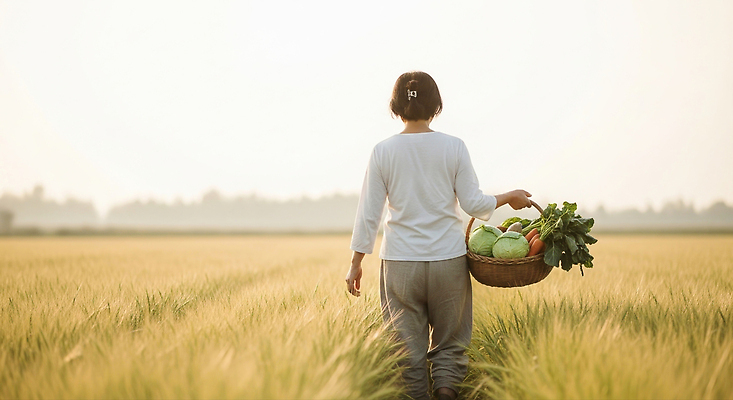 JPG 식물 편집이미지 계절 여자 농업 채소 자연 풍경 초원 농작물 농장 바구니 수확 농촌 작업 농부 귀가 의료성형뷰티 편집실사 직업 산업 사람 시골 CG 생태계 파일형식