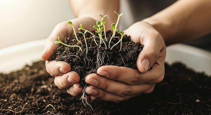JPG 식물 편집이미지 손 농업 자연 생명 건강 씨앗 햇빛 새싹 환경 정원 농사 흙 성장 농촌 농부 의료성형뷰티 편집실사 직업 산업 신체부위 태양 시골 CG 생태계 파일형식