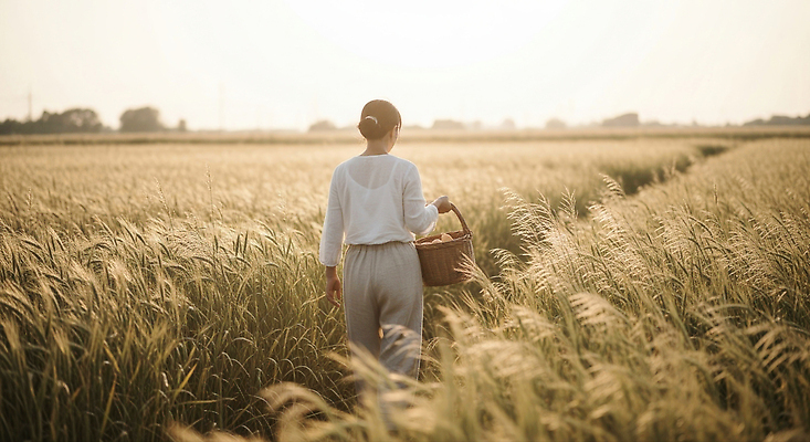 JPG 편집이미지 여자 행복 농업 자연 풍경 일상 여름 햇빛 바구니 걷기 농사 수확 농촌 농부 밀밭 의료성형뷰티 편집실사 직업 계절 감정 산업 밭 모션 사람 라이프 태양 시골 밀 CG 생태계 파일형식