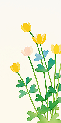 식물 계절 컬러 컨셉 문화예술 생태계 파일형식 꽃 자연 잎 뷰티풀 조화 백그라운드 생동감 화사함 노란색 분홍색 초록색 디자인 예술 봄 미술 일러스트 국내일러스트 JPG