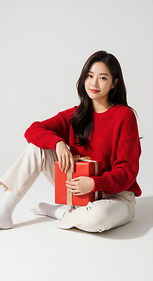기념일 감정 휴가 표정 선물 사람 이벤트 상자 CG 파일형식 여자 선물상자 미소 촬영 패션 스타일 포즈 행복 세련 편집이미지 편집실사 JPG 의료성형뷰티 크리스마스 홀리데이