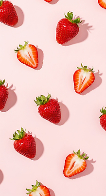 JPG 식물 편집이미지 자연 딸기 디저트 요리 농작물 식사 생과일 분홍색배경 편집실사 AI포토 AI콘텐츠 음식 분홍색 백그라운드 농업 과일 CG 생태계 파일형식
