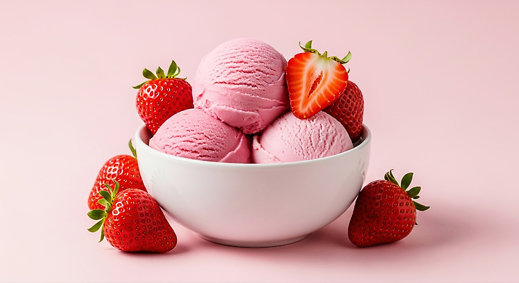 계절 감정 음식 과일 디저트 맛 CG 파일형식 딸기 아이스크림 여름 조화 달콤 색감 음료 즐거움 편집이미지 편집실사 JPG