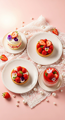 음식 컬러 가구 과일 디저트 맛 CG 파일형식 딸기 케이크 탁자 준비 베리 흰색 장식 크림 전시 달콤 식사 편집이미지 편집실사 JPG