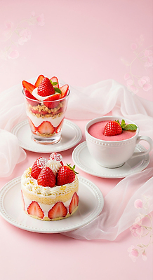 JPG 편집이미지 음료 과일 딸기 디저트 케이크 달콤 상차림 컵케이크 크림 파르페 기본 스콘 인기 편집실사 AI포토 AI콘텐츠 음식 빵 맛 CG 파일형식