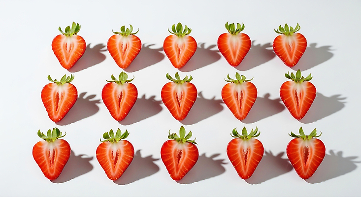 아시아 음식 농업 과일 모션 맛 CG 파일형식 딸기 싱가폴 자르기 일렬 컬러 뷰티풀 디저트 영양소 달콤 농장 건강식 편집이미지 편집실사 JPG